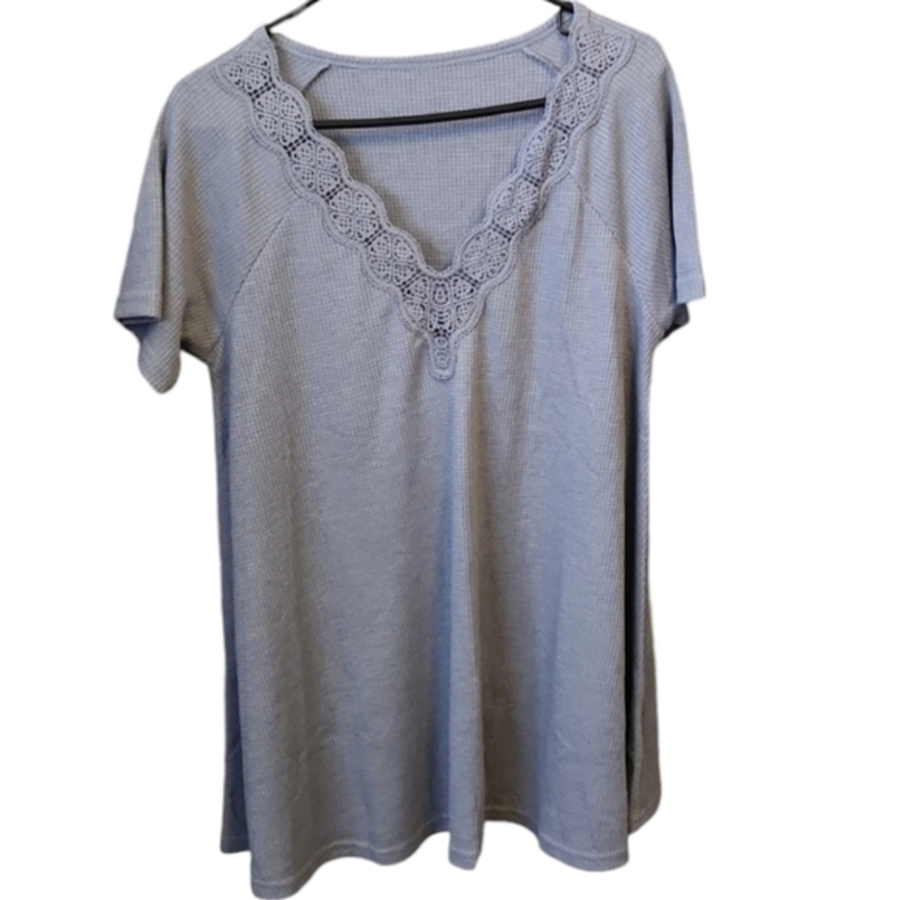 Womens Gray Short-sleeve‎ Top